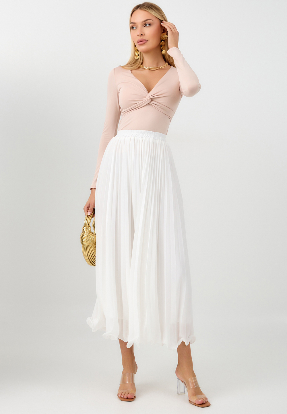 Юбка плиссе макси 90