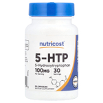 Nutricost, 5-HTP, 100 мг, 30 капсул