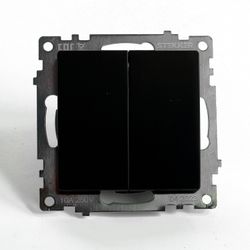 Переключатель двухклавишный без рамки Stekker Катрин 49167