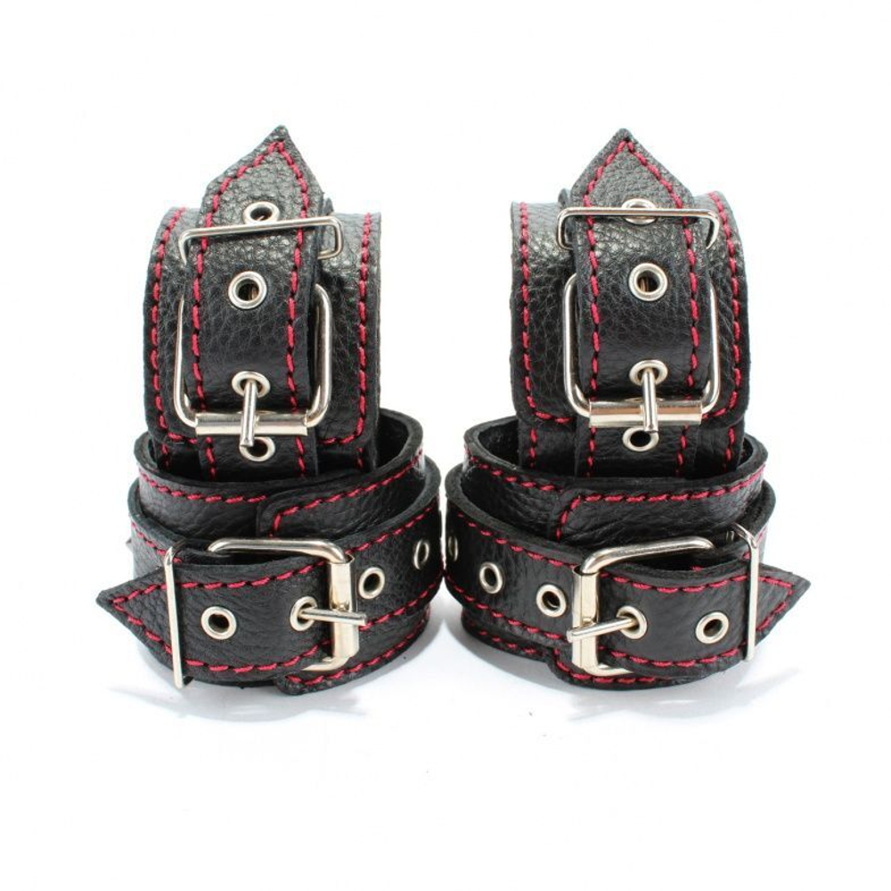 Черный бондажный набор с маленькими шипами (Цвет: черный)
