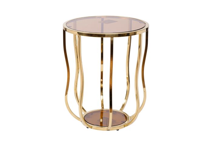 Столик журнальный круглый золотой Garda Decor 13RXET4036-GOLD