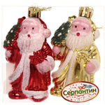 Ёлочная игрушка «Дедушка Мороз» 8 см (набор 2 шт), микс