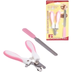 Набор для груминга «Великолепный Бро», когтерез и пилка, цвет белый/розовый (блистер U)