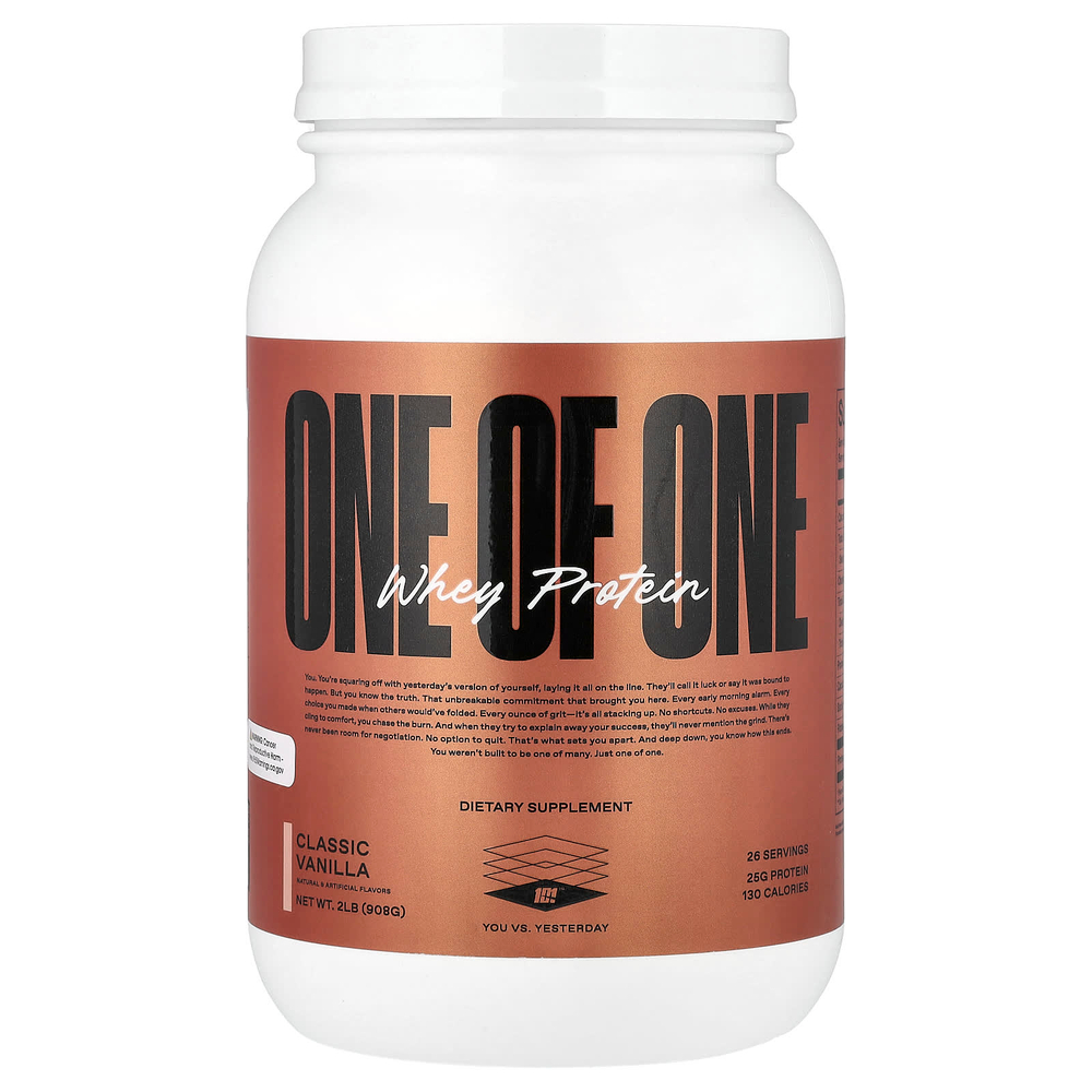 ONE OF ONE, сывороточный протеин, классическая ваниль, 908 г (2 фунта)