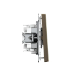 ARTGALLERY 2-клавишный ВЫКЛЮЧАТЕЛЬ КНОПОЧНЫЙ, 10АХ, механизм, быстрозажим. клем., МОККО