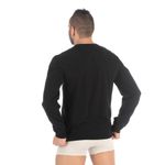 Мужской домашний костюм черный лонгслив и штаны Emporio Armani 111794_CC570 00020