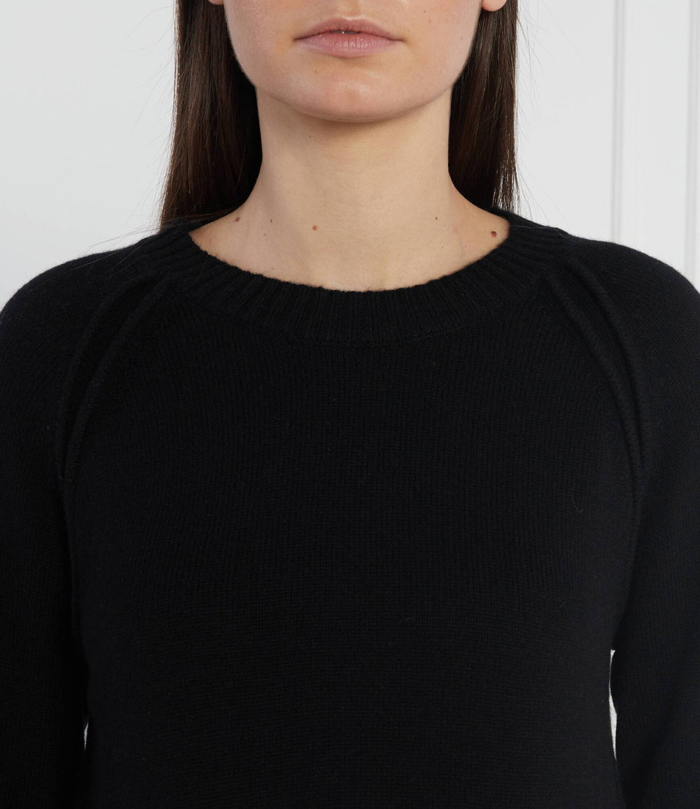 Хлопковый свитер maglia Beatrice B - черный(22FA8288CORE)