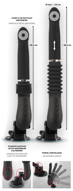 Черная секс-машина с пультом ДУ RC Fucking Machine 2.0 (Цвет: черный)