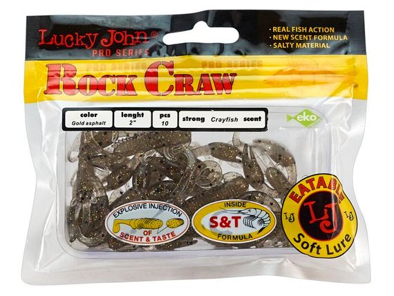 Твистеры съедобные LJ Pro Series ROCK CRAW 2.0in (5,1 см), цв. S02, 10 шт.