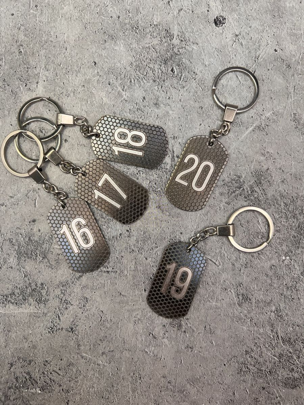 Номерки на ключи металлические 16-20