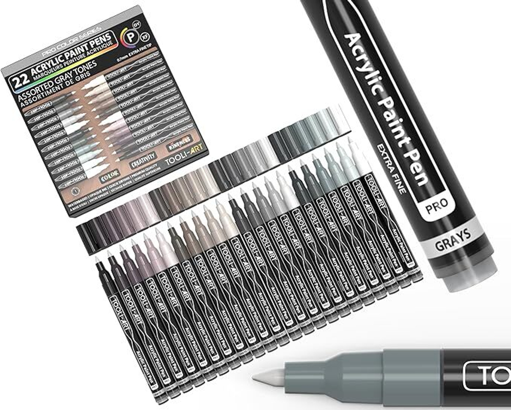 TOOLI-ART акриловые маркеры фломастеры 22 Pro Color Series 0,7 мм