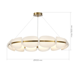 SL1304.203.65 Люстра подвесная ST-Luce Золотистый/Белый LED 1*65W 3000K ETOILE