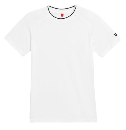 Детская теннисная футболка Wilson Kids Team Seamless Crew - bright white