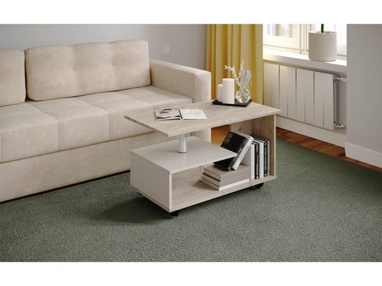 Стол журнальный КОНСУЛ-5 дуб крафт серый / кашемир