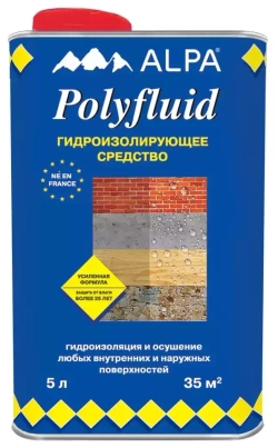 Средство гидроизолирующее Alpa Polyfluid 5 л