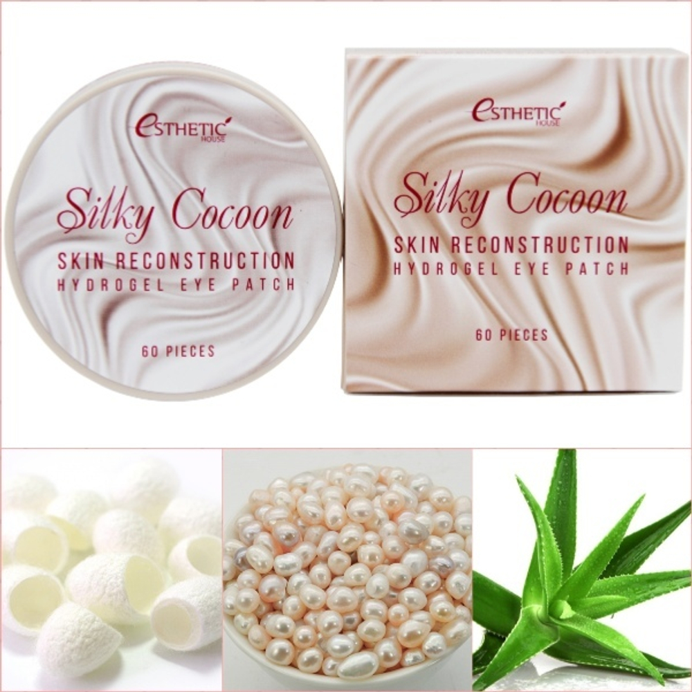 Esthetic House Silky Cocoon Hydrogel Eye Patch антивозрастные патчи с протеинами шелкопряда