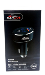 Автомобильное З/У USBQC3.0+PD25W+вольтметр CarLive CR32