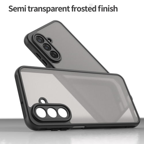 Чехол с черными боковыми рамками для Samsung Galaxy A17 5G, задняя крышка прозрачная тонированная