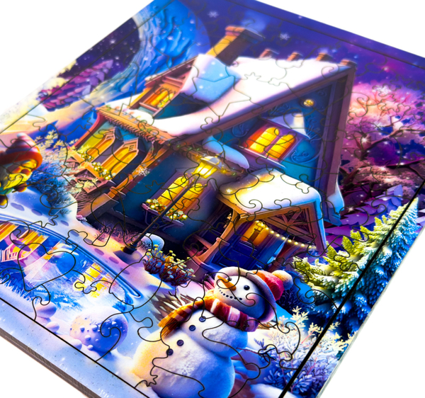 Фигурный деревянный пазл "Страна фантазий", 81 деталь