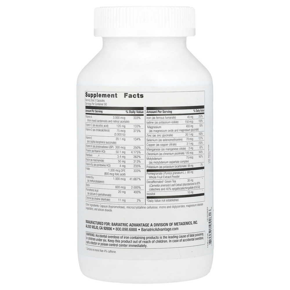 Bariatric Advantage, Ultra Multi с железом, 270 капсул