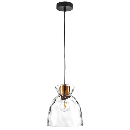 806110 Подвес NUBELLA 1х12W (led) E27 ЧЕРНЫЙ/БРОНЗА/ПРОЗРАЧНЫЙ
