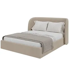 Кровать с подъемным механизмом Classic 160 см (бежевый, велюр)