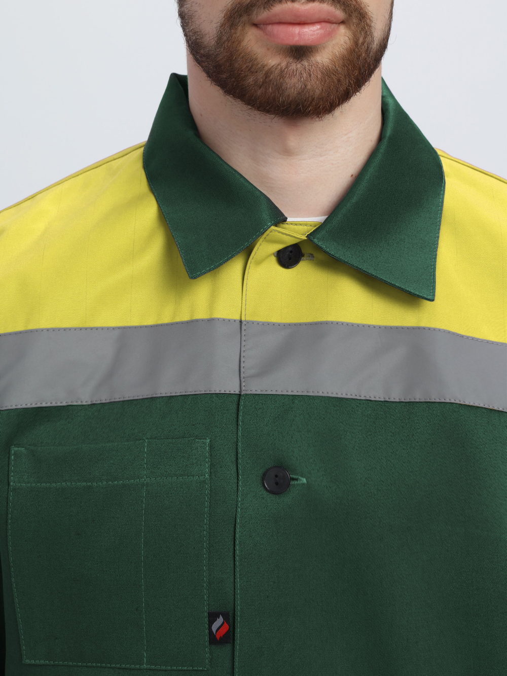 Костюм Лигор-1 СОП (тк.Смесовая,210) брюки, зеленый/желтый