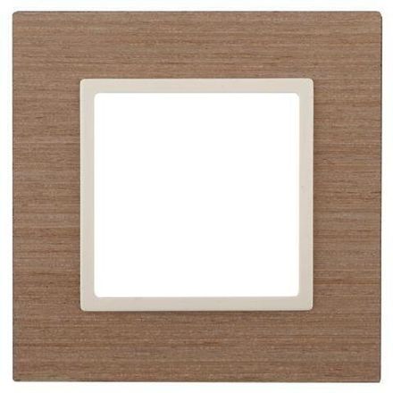 Рамка 1-м 14-5301-07 дерево Elegance ясень+сл. кость ЭРА Б0034566