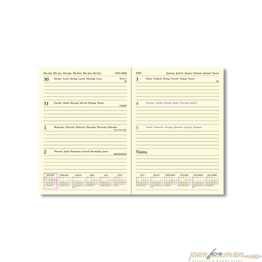 Еженедельник Letts Lecassa A6+ коричневый (412 161080)