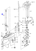 Торсионный вал Tohatsu 4-6лс (оригинальный арт. 369-64301-0)