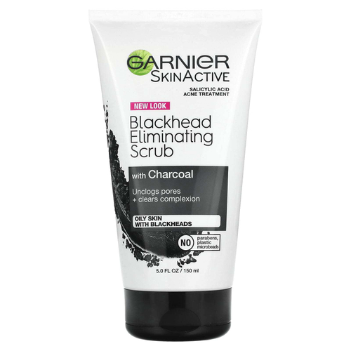 Garnier, SkinActive, скраб для устранения угрей с древесным углем, 150 мл (5 жидк. унц.)