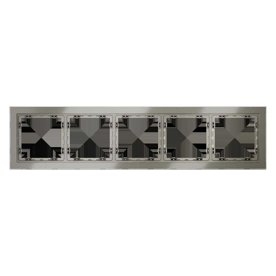 Рамка стеклянная Voltum S70 на 5 постов, (шелк, стекло) VLS110504