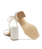 Кожаные босоножки на каблуке Guess - экрю(FLJGEL LEA03)