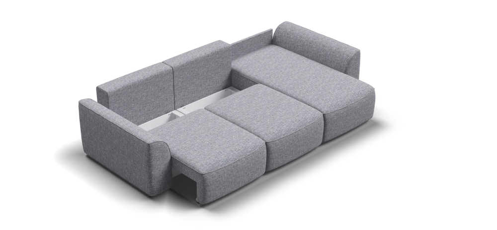 Угловой диван Кинг Рогожка Венто серый