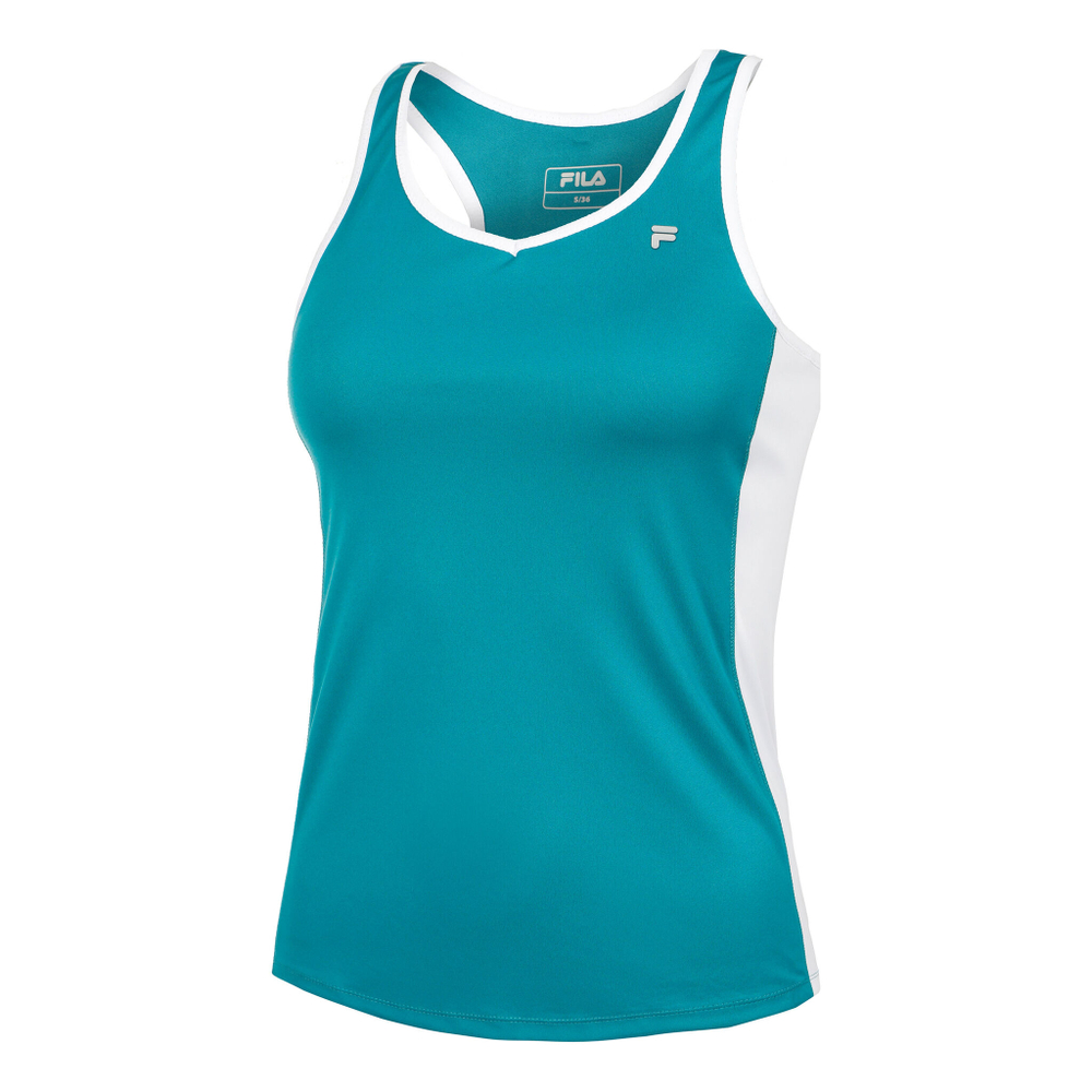 Женская теннисная майка Fila Celia Tank Top Women - Petrol, White