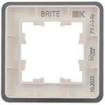 BRITE Рамка 1-местная РУ-1-2-Бр стекло белый RE IEK