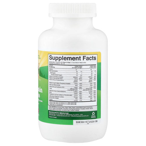 Nature's Craft, Мультивитаминные жевательные таблетки для детей, клубника, малина и апельсин, 180 жевательных таблеток