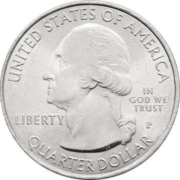 25 центов (1/4 доллара, квотер) 2015 США «Автомагистраль Блу-Ридж» (P) (28-й парк)