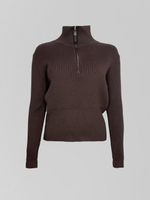 Свитер Xiyue 8622 однотонный с высоким горлом на молнии