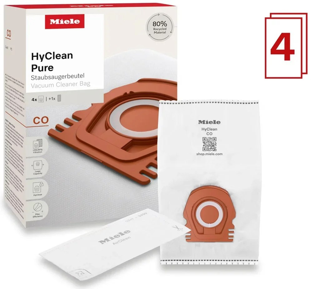 Комплект мешков-пылесборников Miele HyClean Pure CO с фильтром