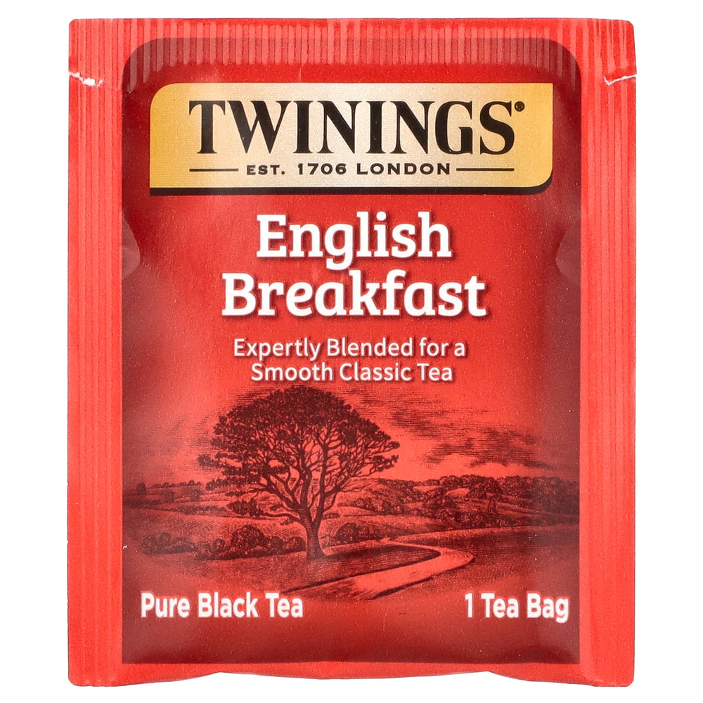 Twinings, Чистый черный чай, английский завтрак, 100 чайных пакетиков, 200 г (7,05 унции)