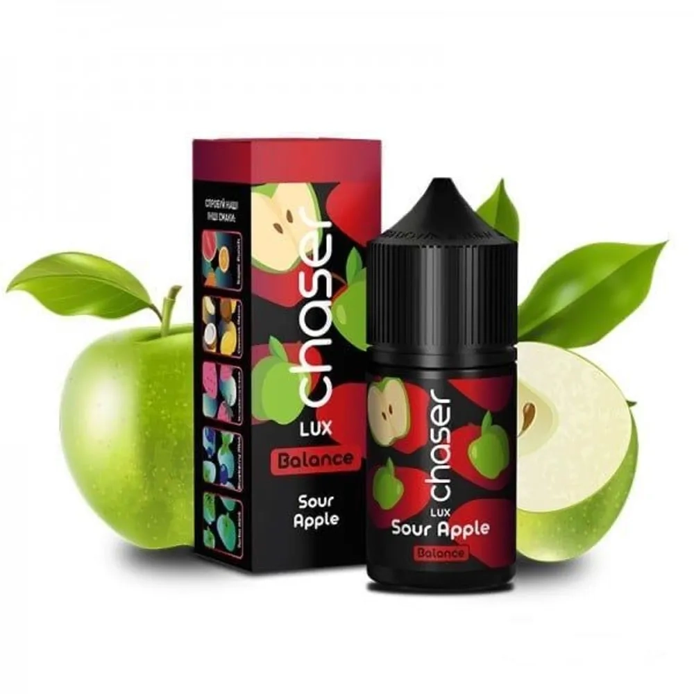 Chaser LUX - Sour Apple (30ml, 5% nic)