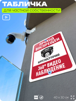 Табличка для частной территории "Проход воспрещен", на дом, для участка, организаций и частных территорий, предупреждающая, 40х30 см, Silver Plane x Айдентика Технолоджи