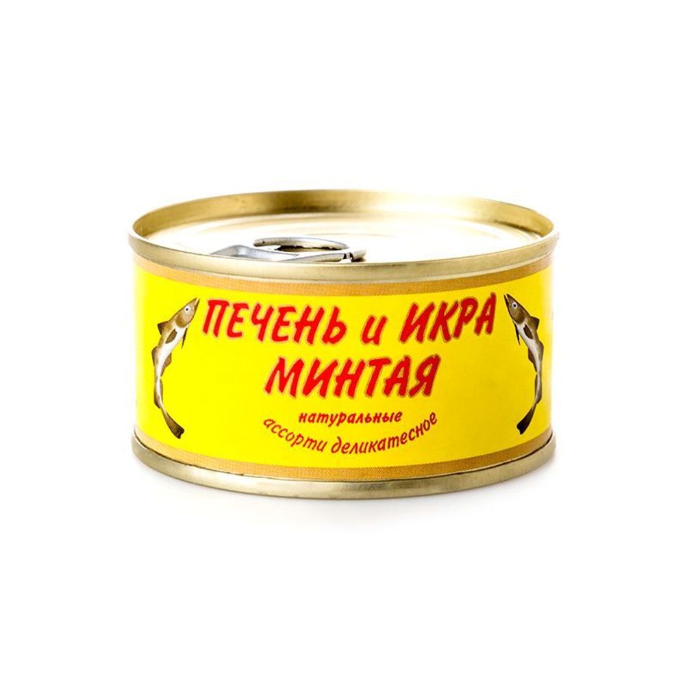 Печень и икра минтая, 120гр