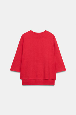 ZARA ДВУХСЛОЙНЫЙ КАРДИГАН, КРАСНЫЙ