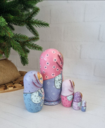 Матрешка детская 5м 12см с котиком