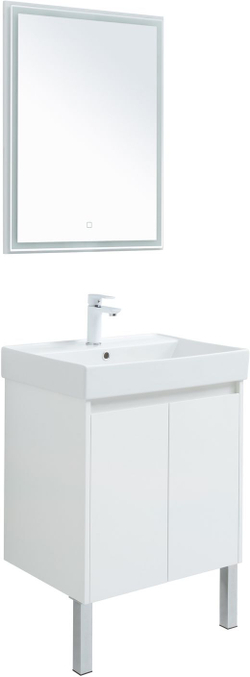 Мебель для ванной Aquanet Nova Lite 60 белый глянец (2 дверцы)