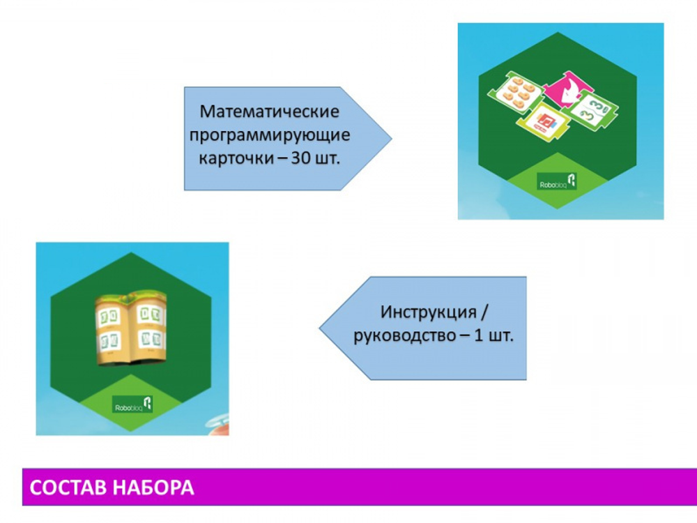 Набор математических карточек для Робо-Улитка QOBO