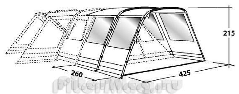 Палатка Outwell Montana Lake Front Extension [110142]