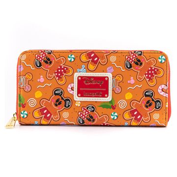 Кошелек Loungefly Disney Ginger Bread AOP Zip Around Wallet WDWA1782